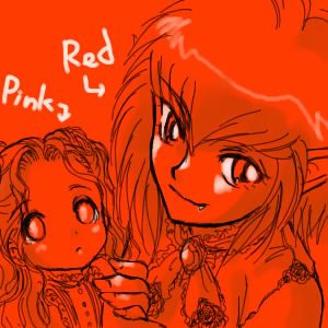 ピンクとレッド